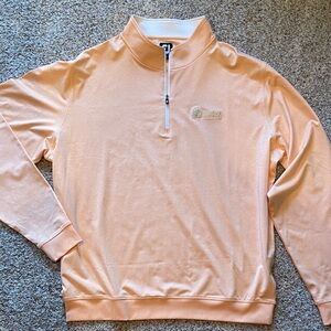 FootJoy Men's Light Orange Half-Zip Pullover
